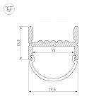 Профиль ARH-WIDE-H20-2000 ANOD Arlight 18859