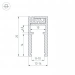 Профиль KLUS-GLASS-810-2000 ANOD Arlight 19191