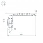 Профиль STEP-MINI-2000 ANOD Arlight 19195