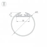 Профиль SL-ROUND-D60-2000 ANOD Arlight 19286