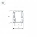 Профиль SL-MINI-8-2000 ANOD Arlight 19322