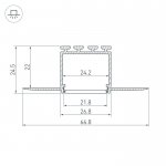 Профиль PLS-LOCK-H25-F-HIDE-2000 Arlight 19409