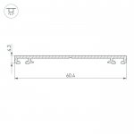 Профиль-держатель PHS-3X-BASE-H4.3-2000 ANOD (Arlight, Алюминий) Arlight 19869