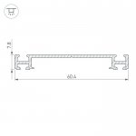 Профиль-держатель PHS-3X-BASE-H7.8-2000 ANOD (Arlight, Алюминий) Arlight 19870