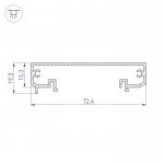 Профиль-держатель KLUS-POWER-W70-BASE-2000 ANOD (Arlight, Алюминий) Arlight 19883