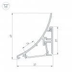 Профиль KARNIZ-R-2000 ANOD Arlight 21649