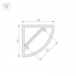 Профиль WPH-KANT-H16-2000 OPAL Arlight 23166