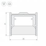 Профиль-держатель WPH-FLOOR22-2000 ANOD Arlight 23291