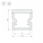 Профиль WPH-LINE-1212-2000 OPAL Arlight 23302