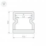 Профиль WPH-LINE-1212-2000 OPAL Arlight 23302