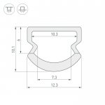 Профиль WPH-LINE-1210R-2000 OPAL Arlight 23303