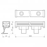 Светодиодный прожектор AR-LINE-1000M-24W-24V RGB (Grey, 30 deg, DMX512) Arlight 23624