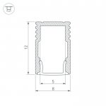 Профиль SL-MINI-8-H12-2000 ANOD Arlight 23714
