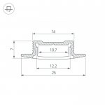 Профиль SL-SLIM-H7-F25-2000 ANOD Arlight 23717