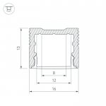 Профиль SL-SLIM-H13M-2000 ANOD Arlight 23718