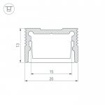 Профиль SL-SLIM20-H13-2000 ANOD Arlight 23721