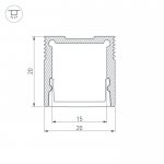 Профиль SL-SLIM20-H20-2000 ANOD Arlight 23722