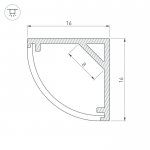Профиль SL-KANT-H16-2000 ANOD Arlight 23723