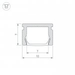 Профиль PIK-1007-2000 ANOD Arlight 23856