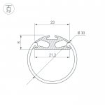 Профиль ROUND-D30-2000 ANOD Arlight 23860