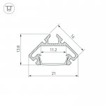 Профиль PDS45-LITE-2000 ANOD Arlight 23862