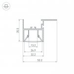 Профиль FOLED-CEIL-SIDE-2000 (Arlight, Алюминий) Arlight 23864