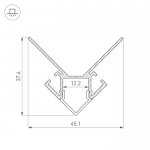 Профиль ARH-DECORE-S12-EXT-2000 ANOD внешний Arlight 23889