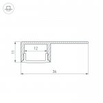 Профиль ARH-DECORE-S12-LINE-EDGE-2000 ANOD Arlight 23894
