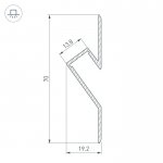 Профиль ARH-DECORE-S12-CAVE-F-2000 ANOD Arlight 23902