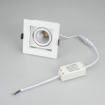 Светильник CL-KARDAN-S102x102-9W Day (WH, 38 deg) Arlight 24122