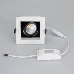 Светильник CL-KARDAN-S102x102-9W Warm (WH-BK, 38 deg) Arlight 24126