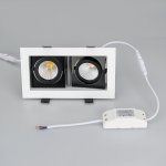 Светильник CL-KARDAN-S180x102-2x9W Day (WH-BK, 38 deg) Arlight 24129