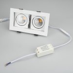Светильник CL-KARDAN-S180x102-2x9W Day (WH, 38 deg) Arlight 24138