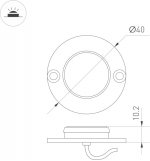 Светильник ART-DECK-LAMP-R40-1W Warm3000 (SL, 120 deg, 12-24V) (Arlight, IP67 Металл, 3 года) Arlight 24925