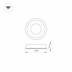 Накладка ART-DECK-CAP-DOME-R50 (SL, STEEL) (Arlight, Металл) Arlight 24932