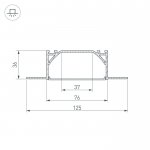 Профиль ARH-LINIA72-FANTOM-2000 ANOD Arlight 25025