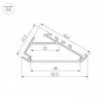 Профиль KLUS-P45.30-2000 ANOD Arlight 25469