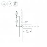 Тройник PLS-LOCK-H25-T90 (с экраном MAT-L) Arlight 26243
