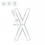 Крестовина PLS-LOCK-H25-Х135 (с экраном MAT-L) Arlight 26245