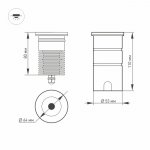 Светильник LTD-GROUND-R65-6W Warm3000 (SL, 24 deg, 230V) Arlight 26449