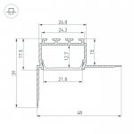 Профиль PLS45-F-HIDE-2000 Arlight 26547