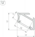 Профиль ALM-V60-2000 ANOD Black Arlight 26694