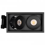 Светильник CL-SIMPLE-S148x80-2x9W Day4000 (BK, 45 deg) Arlight 26877