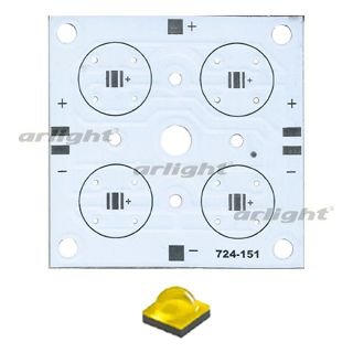 Плата 52x52-4XP CREE (4x LED, 724-151) Arlight 26907 Плата 52x52-4XP CREE (4x LED, 724-151) Arlight 26907