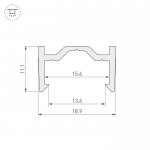 Профиль пластиковый ARH-CH15-2000-PVC (Arlight, Пластик) Arlight 27091