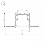 Профиль SL-LINIA32-FANTOM-2000 ANOD Arlight 27158