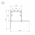 Профиль SL-LINIA32-FANTOM-EDGE-2000 ANOD Arlight 27159