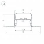Профиль SL-LINIA45-FANTOM-2000 ANOD Arlight 27160