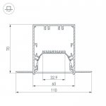 Профиль SL-LINIA55-FANTOM-2000 ANOD Arlight 27161