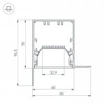 Профиль SL-LINIA55-FANTOM-EDGE-2000 ANOD Arlight 27162